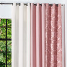 Cortina Yuna Rosê/palha 2 00m X 1 80m - Para Varão Simples