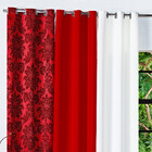 Cortina Yuna Vermelho/palha 2 00m X 1 80m - Para Varão Simples