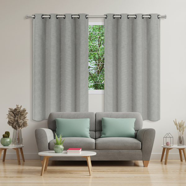 CORTINA ZEUS 100% BLACKOUT TECIDO 2,60X1,70 LEROY 0005 CINZA