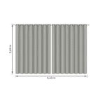 CORTINA ZEUS 100% BLACKOUT TECIDO 5,40X2,60 LEROY 0005 CINZA