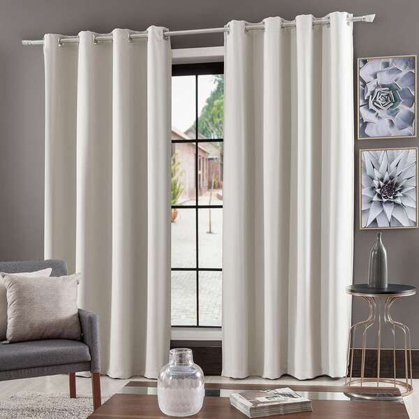Cortinas Com Ilhós Blackout I Bege (180x260)