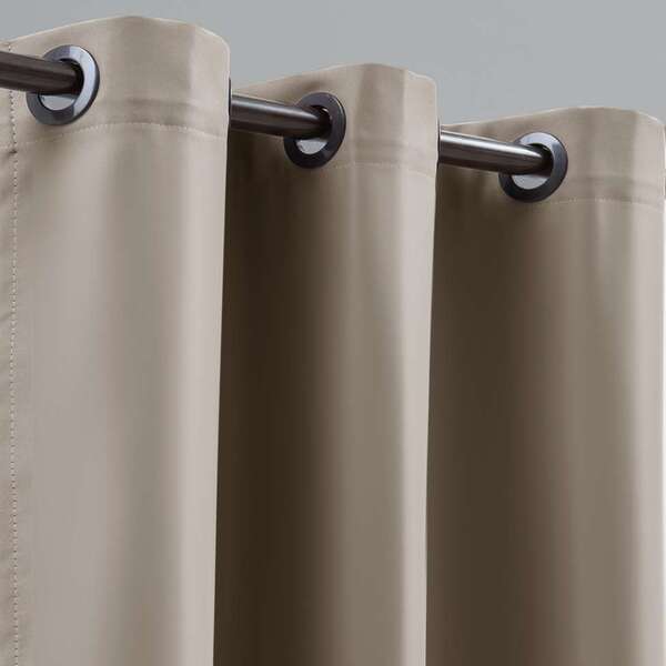 Cortinas Com Ilhós Blackout Ii Bege Escuro (260x400)