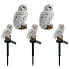 Coruja Luminaria Solar Kit 5 Uni Luz Led Iluminaçao Decorativ