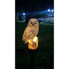 Coruja Luminaria Solar Kit 5 Uni Luz Led Iluminaçao Decorativ