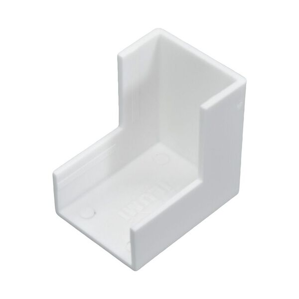 Cotovelo Externo Canaleta Branca 20x10mm Acabamento Branco