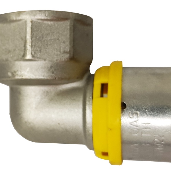 Cotovelo Fêmea  Prensar Gás 16mmx1/2" Multicamada Sferagas Ki