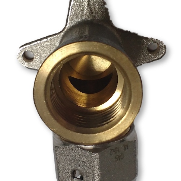 Cotovelo Fêmea Flange 20 Mm X 1/2 - Gás Roscar Emmeti