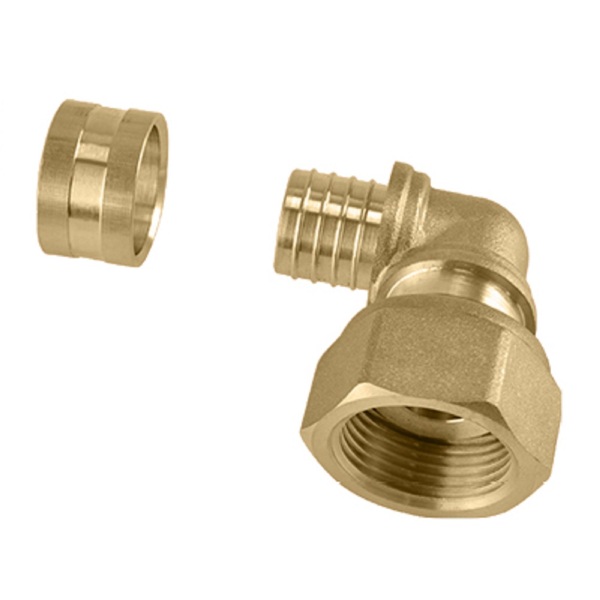 Cotovelo Fêmea Rosca Móvel Pex Água 16x1/2" Kit C/ 2 -emmeti