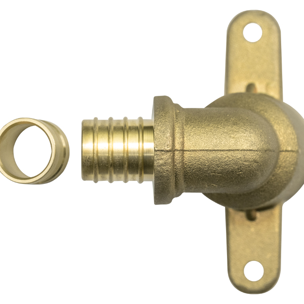 Cotovelo rosca fêmea aleta 16mm - 1/2"