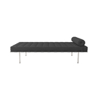 Couch Barcelona Inox Em Sintetico Preto