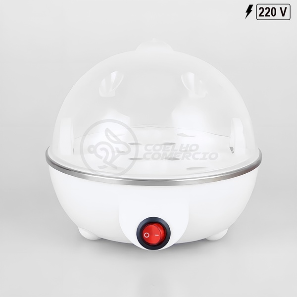 Cozedor De Ovos Branco Elétrico 220v Com Função De Cozimento