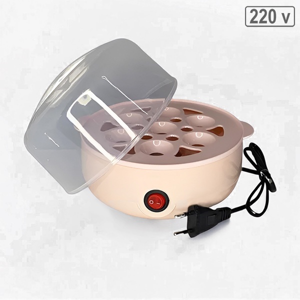 Cozedor Elétrico De Ovos Yq-01 A Vapor Rosa 220v Com Capacida