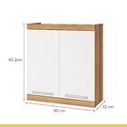 Cozinha 07 Peças Premium 100% Mdf Burguesa Freijó/branco