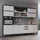 Cozinha 10 Portas 1 Porta Com Vidro 3 Gavetas Hibisco Thela