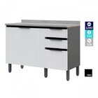 Cozinha 10 Portas 1 Porta Com Vidro 3 Gavetas Hibisco Thela