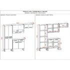 Cozinha 10 Portas Balcão 2 Gavetas Nala Freijó/gris