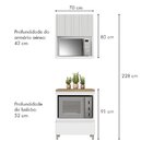 Cozinha 2 Peças 1 Porta 1 Gaveta Armário Aéreo  100% Mdf 70 C