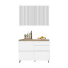 Cozinha 2 Peças 3 Portas 4 Gavetas Com Armário Aéreo 120cm  1