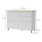 Cozinha 2 Peças 3 Portas 4 Gavetas Com Armário Aéreo  100% Md