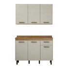 Cozinha 2 Peças 6 Portas 1 Gaveta São Luis Cinamomo/off White