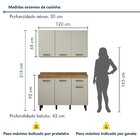 Cozinha 2 Peças 6 Portas 1 Gaveta São Luis Cinamomo/off White