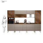 Cozinha 330cm X 218,5cm Aéreo Rft Pnl E Crt 6 Peças Proença N