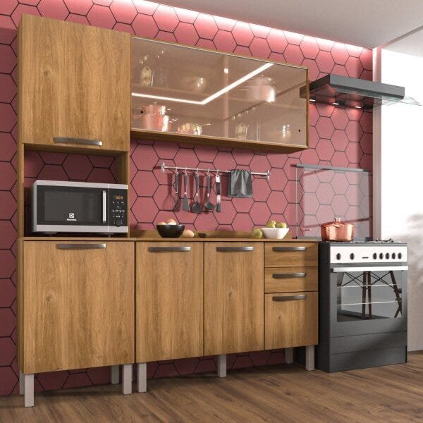 Cozinha 3 Peças 7 Portas 2 Gavetas Bella Sallêto Móveis Carva