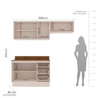 Cozinha 3 Peças Balcão 3 Gavetas 2 Portas Aéreo E Basculante