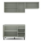 Cozinha 3 Peças Balcão 3 Gavetas 2 Portas Aéreo E Basculante