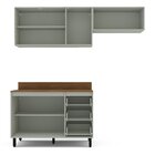 Cozinha 3 Peças Balcão 3 Gavetas 2 Portas Aéreo E Basculante