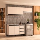 Cozinha 3 Peças Balcão 3 Gavetas 2 Portas Aéreo E Basculante