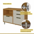 Cozinha 3 Peças Loft Nesher Gourmet Imperatriz 100% Mdf Freij