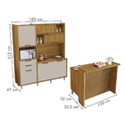 Cozinha 3 Peças Loft Nesher Gourmet Imperatriz 100% Mdf Freij