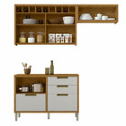 Cozinha 3 Peças Madrid Studio - Nesher - Freijo / Off White