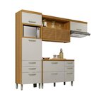 Cozinha 3 Peças Ripado Princesa 100% Mdf Freijó/off White