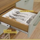 Cozinha 3 Peças Ripado Princesa 100% Mdf Freijó/off White