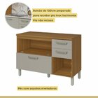 Cozinha 3 Peças Ripado Princesa 100% Mdf Freijó/off White