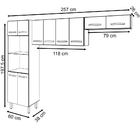 Cozinha 3 Peças Torre Quente Paneleiro Aéreo De Geladeira E A