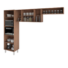 Cozinha 3 Peças Torre Quente Paneleiro Aéreo De Geladeira E A