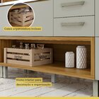 Cozinha 3 Peças Torre Quente Ripado Princesa  100% Mdf Freijó