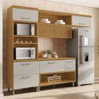 Cozinha 3 Peças Torre Quente Ripado Princesa  100% Mdf Freijó