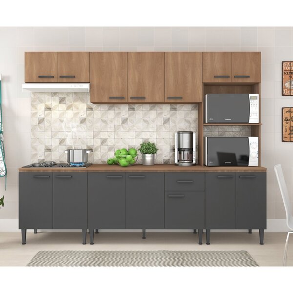 Cozinha 4 Completa 06 Peças Com Tampo Max Manchester/grafite