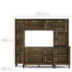 Cozinha 4 Módulos 11 Portas 1 Gaveta Dobradiça Amortecimento