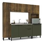 Cozinha 4 Módulos 11 Portas 1 Gaveta Dobradiça Amortecimento