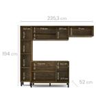 Cozinha 4 Módulos 7 Portas 1 Gaveta 1 Nicho Dobradiça Amortec