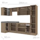 Cozinha 4 Módulos 8 Portas 4 Gavetas Amortecimento Pistão E D