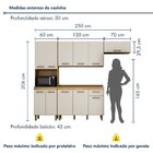 Cozinha 4 Peças 11 Portas 1 Gaveta São Luis   Cinamomo/off Wh