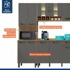 Cozinha 4 Peças 11 Portas 1 Gaveta Zafira Cinamomo/grafite