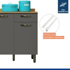 Cozinha 4 Peças 11 Portas 1 Gaveta Zafira Cinamomo/grafite