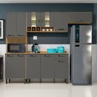 Cozinha 4 Peças 11 Portas 1 Gaveta Zafira Cinamomo/grafite